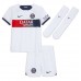 Tanie Strój piłkarski Paris Saint-Germain Achraf Hakimi #2 Koszulka Wyjazdowej dla dziecięce 2023-24 Krótkie Rękawy (+ szorty)
